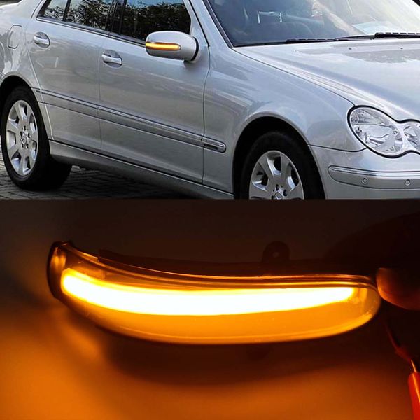 1Set LED Dinamico Indicatore di Direzione Luce Specchietto Laterale Lampeggiante Per Mercedes Benz Classe C W203 S203 CL203 2001 - 2007