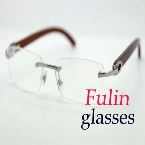 

wholesale shipping direct sale eye wood frameless for women factory glasses : reading t8100907 size 54-18-140mm eyeglasses akxui, White;black