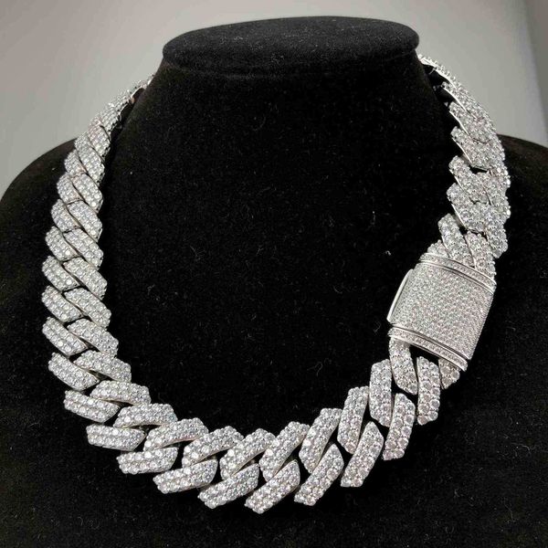 

cuba chain hip hop, 2 rows q0809, Silver