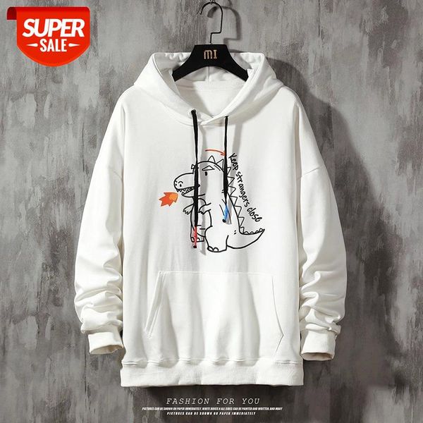 

dinosaurs hoodies men hip hop hooded sweatshirts mens japanese streetwear male korean funny black clothing plus size #is4u