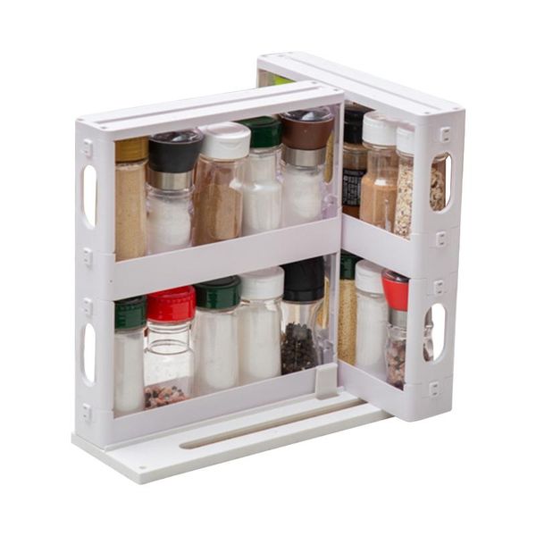 

kitchen storage & organization two tiers adjustable spice organizer rack shelf for multi-function holder shelves