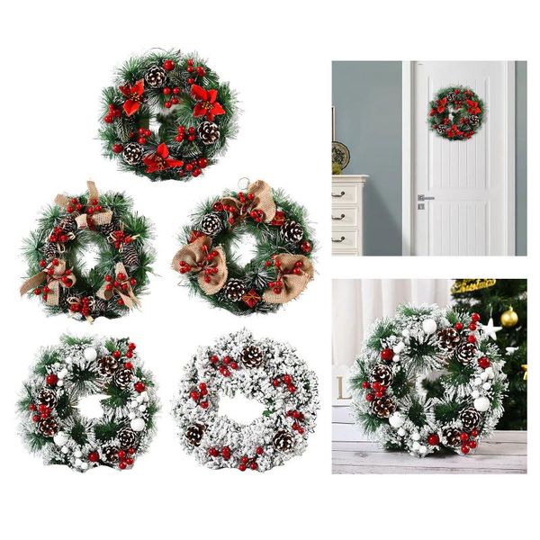 

decorative flowers & wreaths artificial christmas wreath hanging ornaments decoration for door wall decor festival farmhouse home wedding