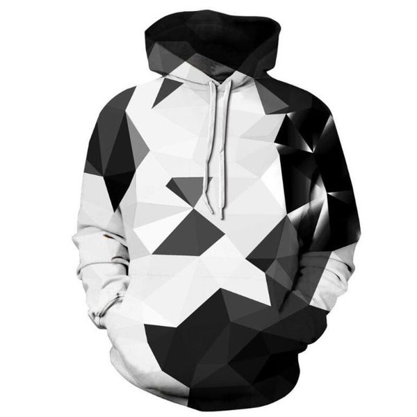 

men's hoodies & sweatshirts 2021 fashion men women 3d printed geometry colorful casual kids boy girl hoodie hip hop streetwear sweats, Black