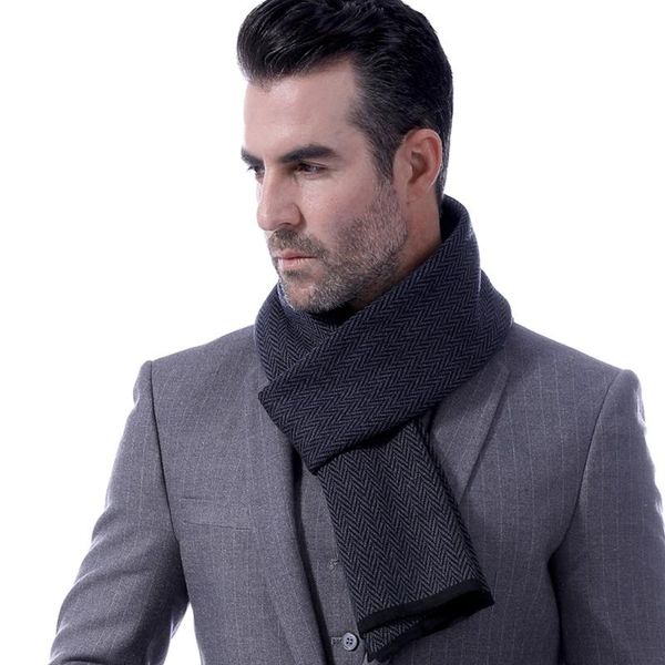 

classic solid color wool scarf for men winter cashmere echarpe men's business scarves luxury shawl warm bufandas, Blue;gray