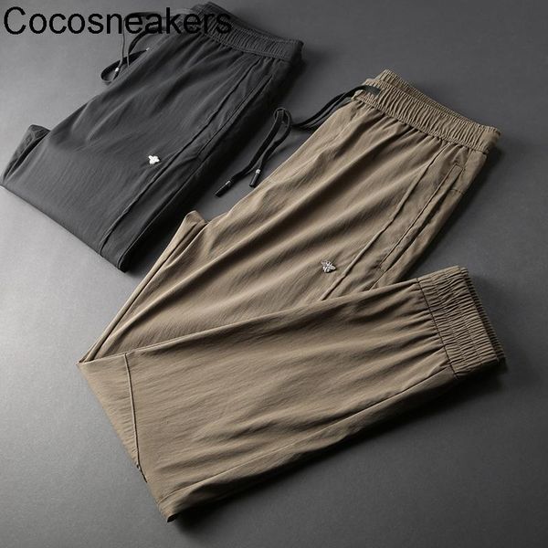 

women's pants & capris second kill summer recommended skin friendly breathable tencel cotton casual men's slim little foot sweatpa, Black;white