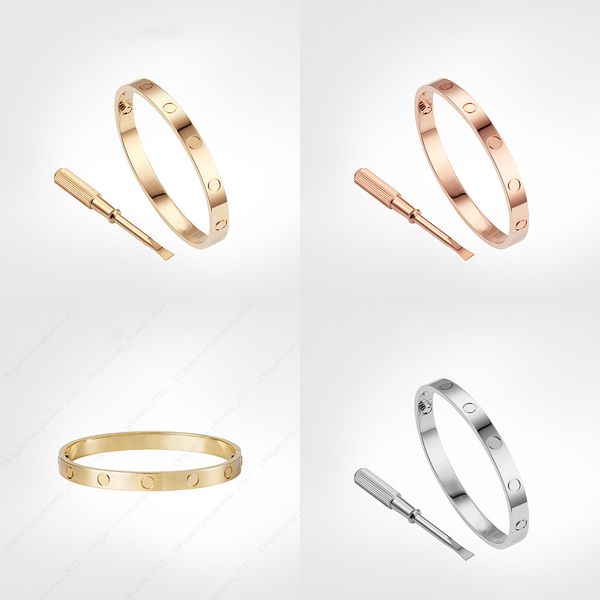 

love screw bracelet 5.0 designer classic mens gold bracelet 2020 luxury jewelry women titanium steel gold-plated never fade not allergic -g, Black