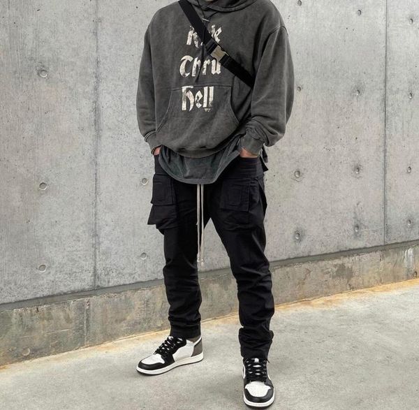 

men's hoodies & sweatshirts 2021 hoodie men women 1:1 represent letters printing pullovers oversize autumn winter hooded, Black