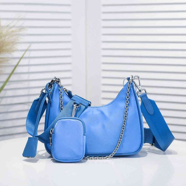 

70% off design handbag small messenger bag shoulder luxury bag 2021fashion new quality nylon and genuine leather women's handbag with c