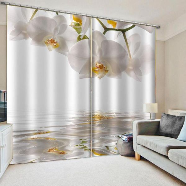 

curtain & drapes luxury blackout 3d window curtains for living room bedroom white flower stereoscopic