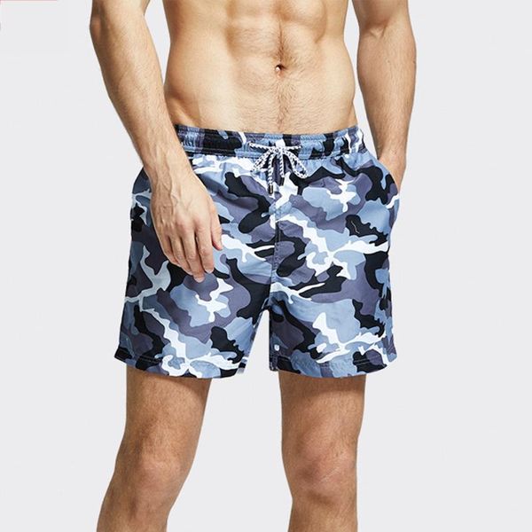 

men's shorts camouflage print casual drawstring trunks quick dry beach surfing running swimming short masculino 2021, White;black