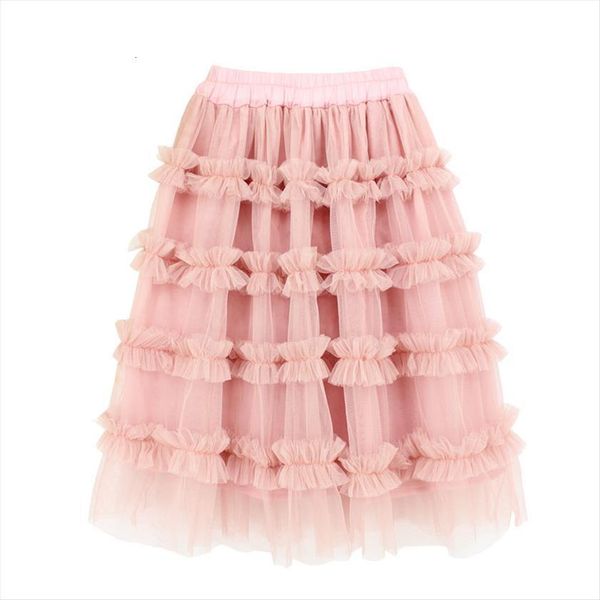 

kids children clothing black pink womens skirts ruffles soft chiffon long pettiskirt cake skirt for baby girls 0 14y, Blue