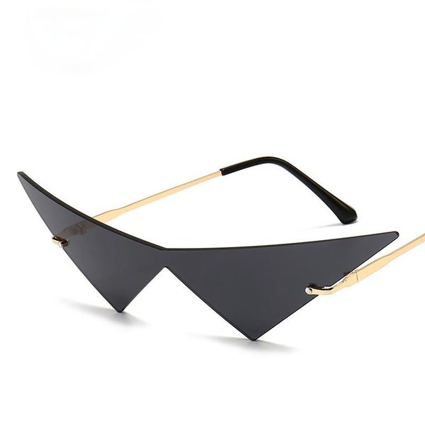 

sunglasses triangle personality men's and women's fashion show street shooting hip hop, White;black