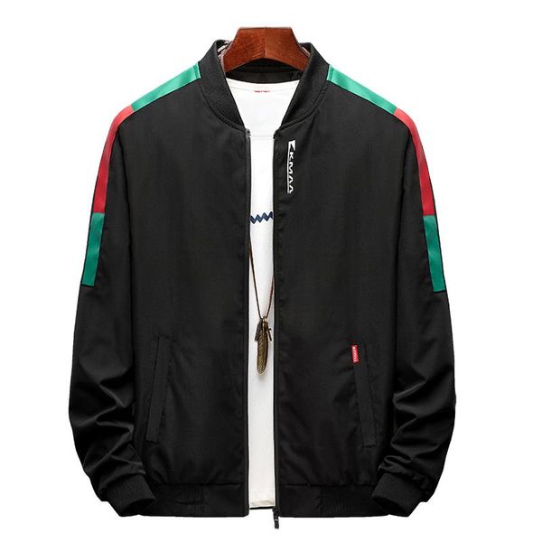 

men's jackets 2021 youth jacket polyester fashion breathable simple spring/autumn loose large size casual suit windbreaker 5xl, Black;brown