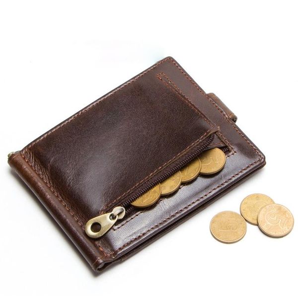 

card holders leather holder european and american fashion cowhide dollar wallet, Brown;gray