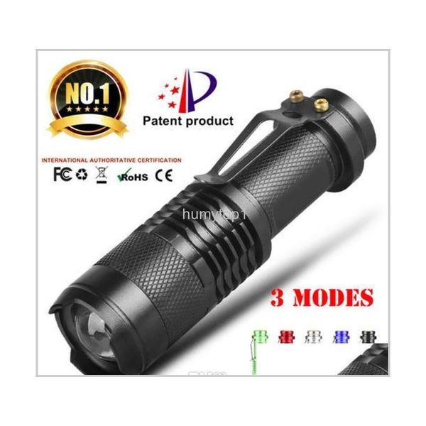 

q5 led 300lm zoom mini flashlight 5 colors portable aa 14500 battery torch penlight waterproof flashlight for outdoor fishing camping nponl