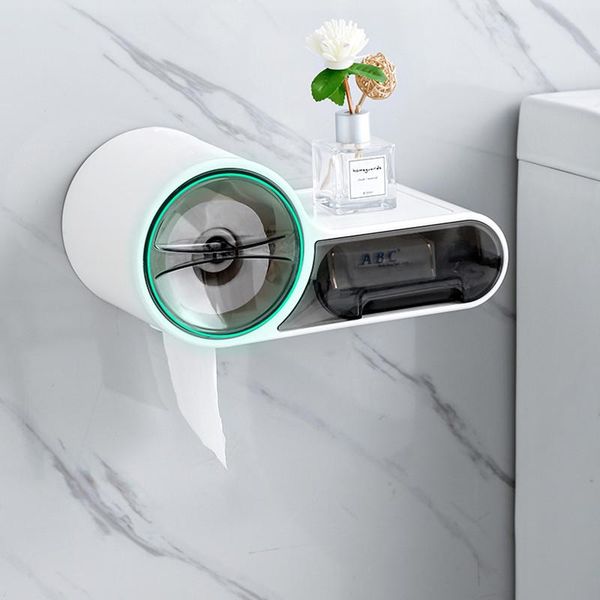 

toilet paper holders waterproof tissue holder breathable plastic multifunctional roll bathroom accessories organizer home boxes