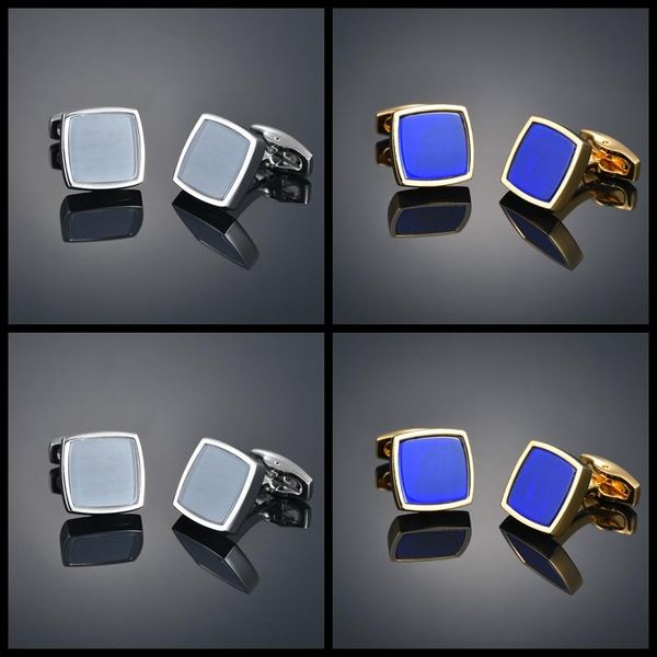 

cuff link and tie clip sets [] simple french opal cufflinks sleeve nails men's business shirt button up gift, Silver;golden