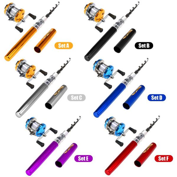 

boat fishing rods pocket pen rod pole reel combos set accessories mini