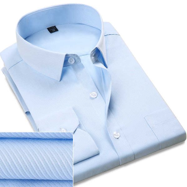 SHAN BAO blau weiß rosa klassisches Langarmhemd Frühling und Sommer Business Casual Herren- und Damenbüro Slim-Shirt 210531
