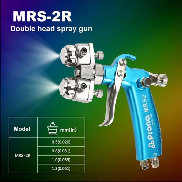 

professional spray guns dual nozzle gun mrs2-2r two head nano paint mould release agent hand manual pistol