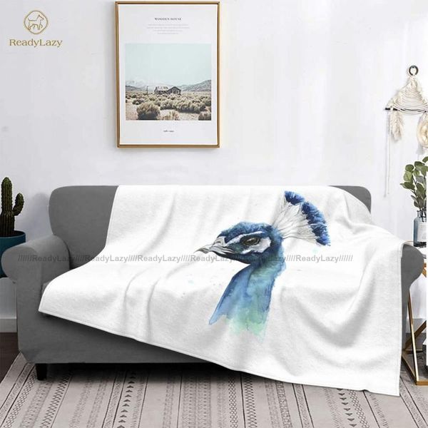 

blankets peacock blanket armchair soft fashion novelty fleece bedspread