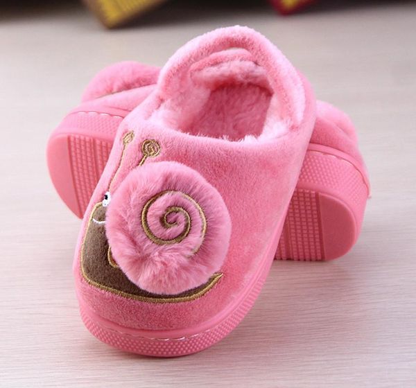 

slipper kids baby cotton slippers winter/autumn children home shoes for girls indoor non-slip boys warming, Black;grey
