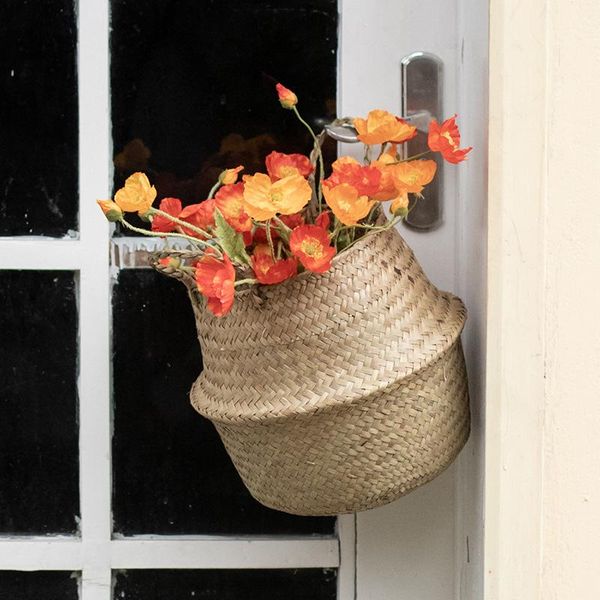 

storage baskets boho decor plant seagrass wicker basket for toys home decoration laundry organizador cocina bamboo panier osier
