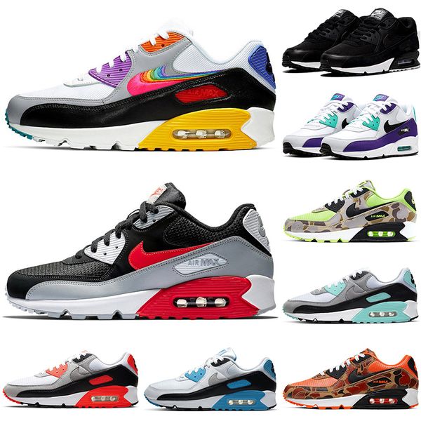 

men women running shoes max 90 reverse duck camo triple black white viotech bright orange chlorophyll city pack london light bone sneakers t