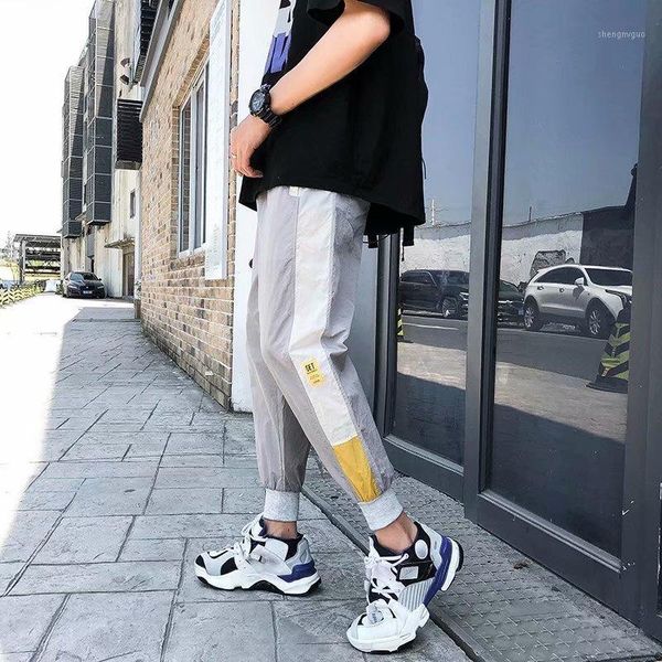 

men's pants loose cool men hiphop fashion joggers trousers streetwear, Black