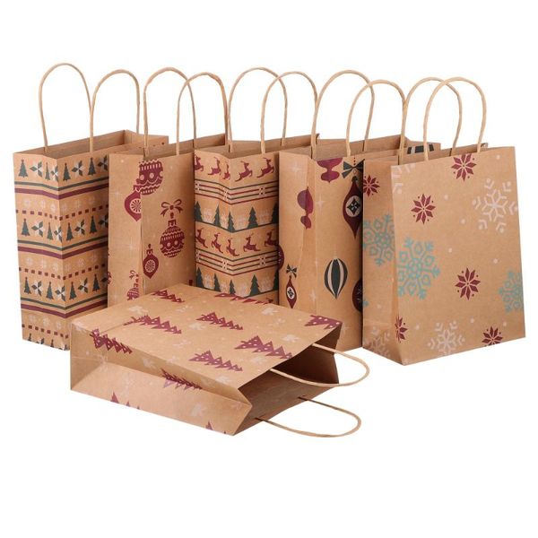 

gift wrap 24pcs exquisite bags paper christmas package (assorted color)