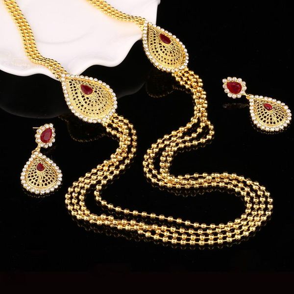 

earrings & necklace selling summer jewelry set shinning ethnic style multi chain collar alloy graceful lady, Silver