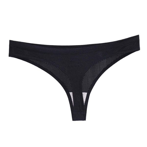 

women's fashion basic elastic comfortable solid color underwear pure color thongs breathabke briefs elastic underpants, Black;pink