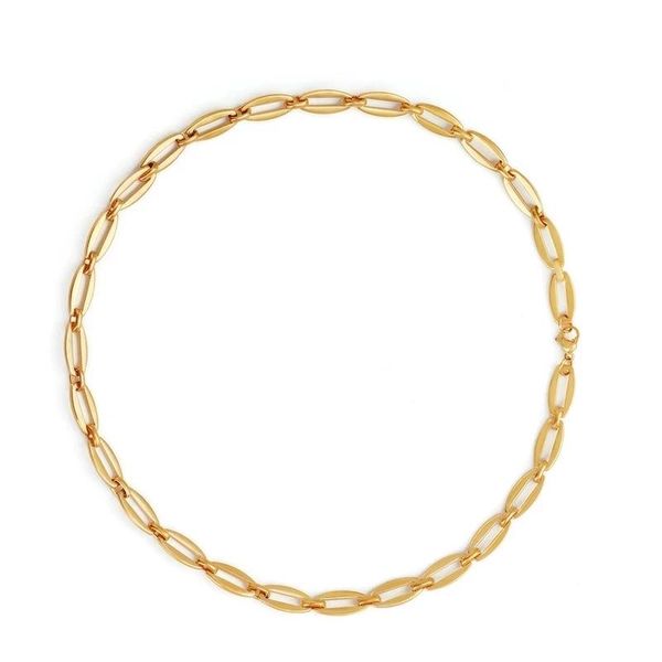 

chains 100% stainless steel oval link chain necklaces for women gold/silver color metal necklace choker