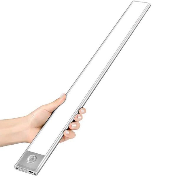 

12/23/40cm led under cabinet light pir motion sensor lamp usb rechargeable bedroom wardrobe cupboard closet kitchen night light