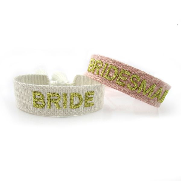 

bangles bracelet woven bridal bridesmaid simple embroidered creative, Black