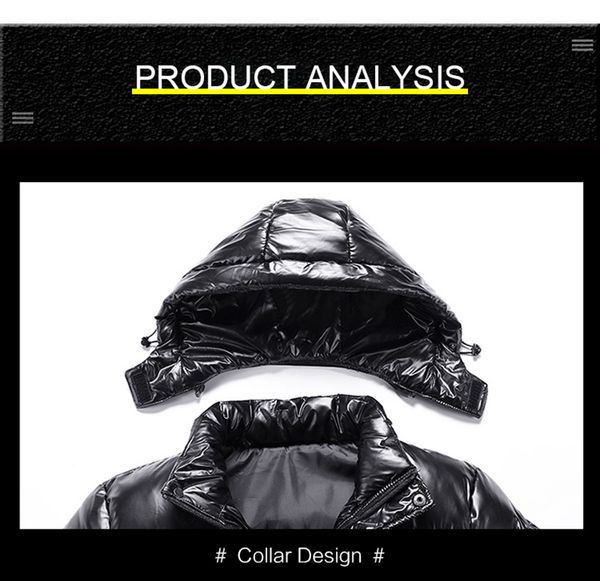 

men's jackets shiny leather jacket, winter casual jacket. pjev, Black;brown