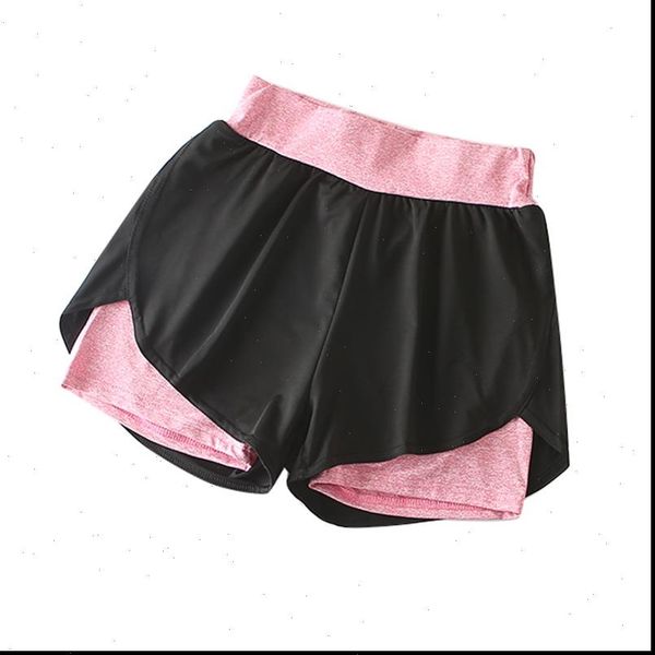 

summer double layer workout shorts women skinny sporting fitness shorts women elastic breathable casual shorts for female, White;black