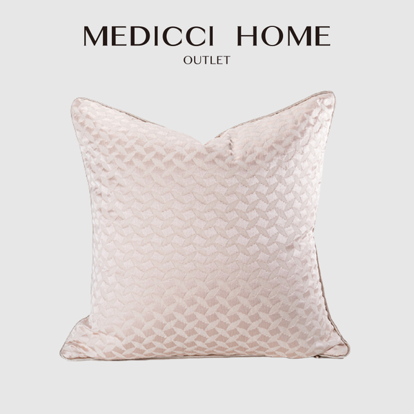 

pillow case medicci home light pink cushion cover dirty tangerine powder color satin jacquard morden luxury department chic deco