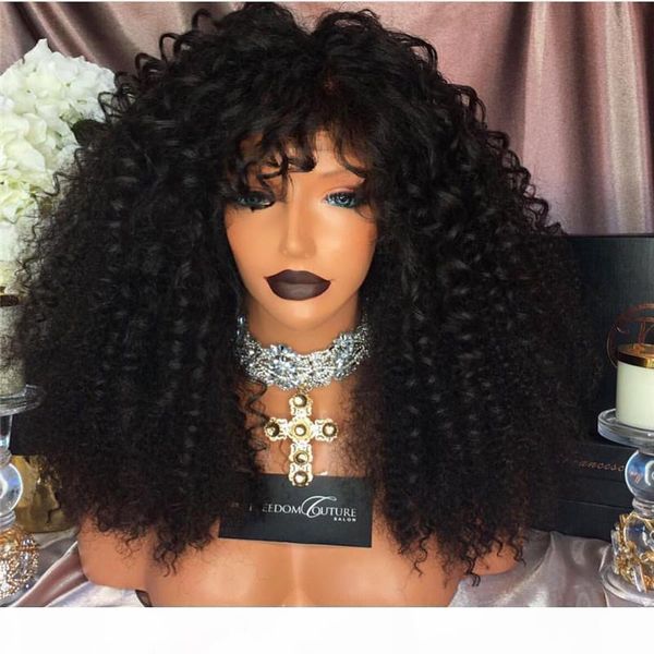 

brazilian human hair wigs with baby hair kinky curly full lace human hair wigs for black women middle part full lace wigs, Black;brown