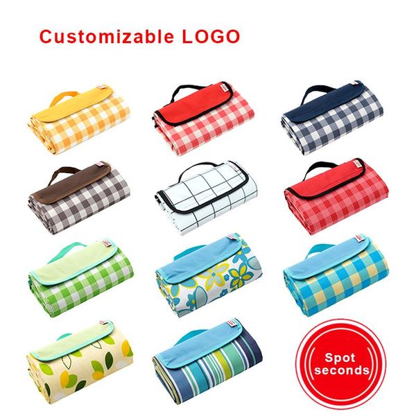 

outdoor foldable moistureproof picnic mat oxford cloth waterproof breathable thickened beach cloth pad for travel camping