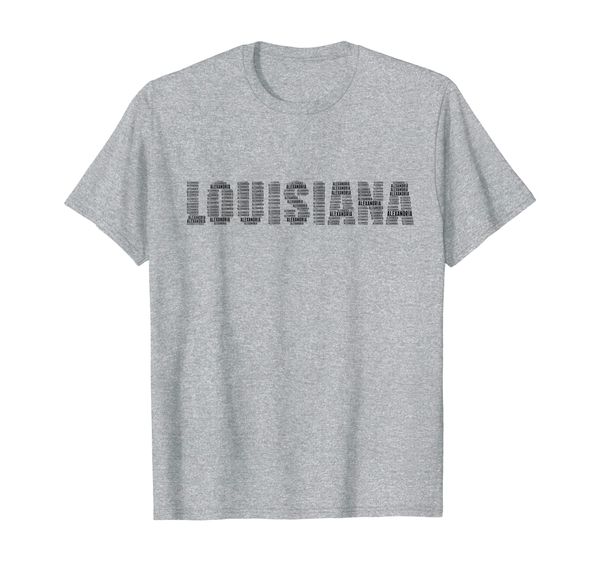 

louisiana alexandria state t-shirt louisiana home tee t-shirt, White;black