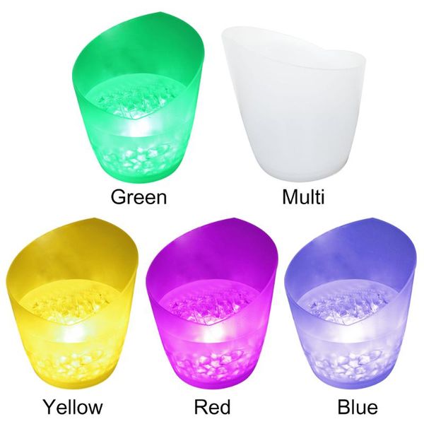 

pool & accessories waterproof plastic led ice bucket bar night club light up champagne whiskey beer party 5l