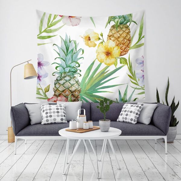 

tapestries yaapeet 1pc polyester pineapple printed wall tapestry living room geometric hanging high-quality dining-room decor