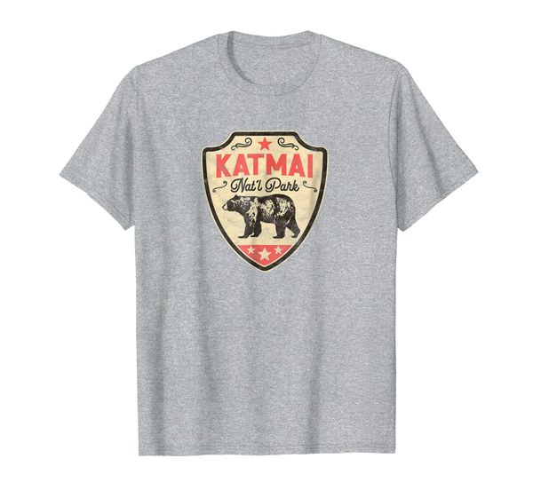 

katmai national park vintage alaska bear shirt, White;black