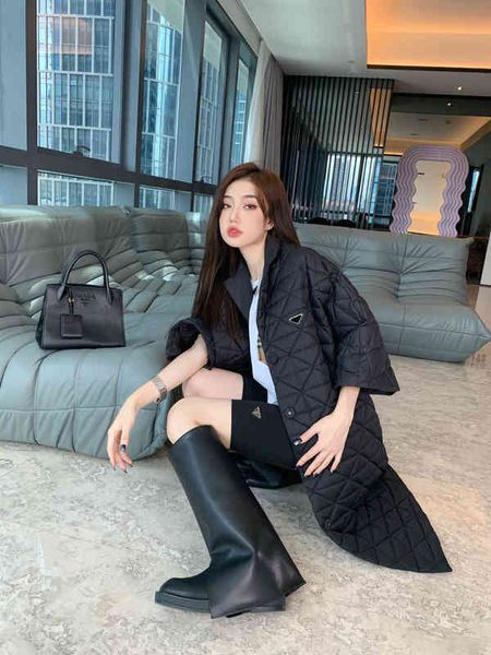 

women's down & parkas winter long jackets womens designer coat longer style brand windproof details three-dimensional full filling 95%, Black