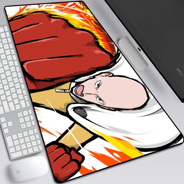 

mouse pads & wrist rests cartoon one pouch man large pad mat anime print computer gamer locking edge mousepad keyboard mice 30x70cm