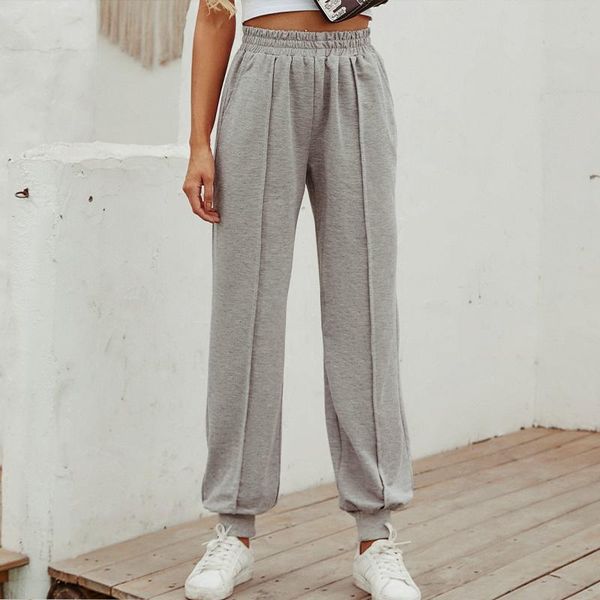 

women's pants & capris korean style sweatpants women spring 2021 joggers solid high waist streetwear casual trousers loose chic y2k, Black;white