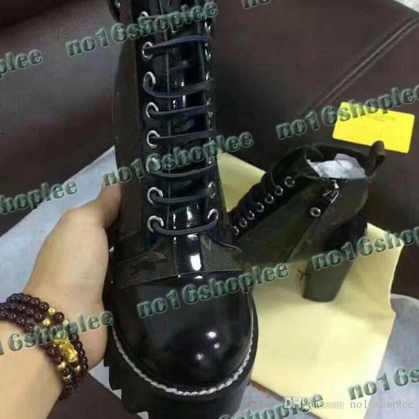 

2022 designers star trail martin boot short boots leather women casual shoes louise vuitton highs heels style 3542, Black