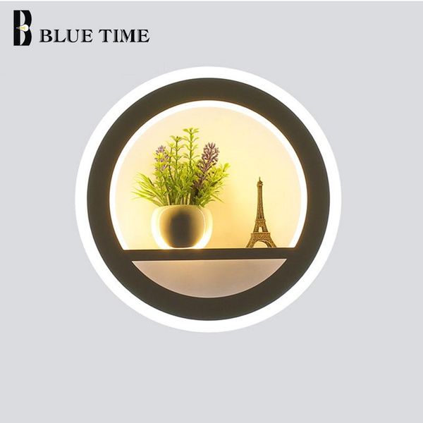 

wall lamps white body modern plant&tower led for bedroom living room dining study creative lights ac110v220v