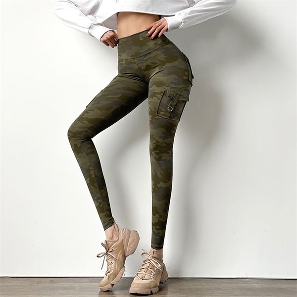

mitaogirlcamouflage yoga pants women fitness leggings workout sports with pocket push up gym wear elastic slim pants, Black